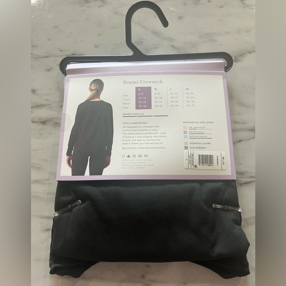 Wander By Hottotties Noemi Crewneck Midweight Size Small NEW - Picture 3 of 4